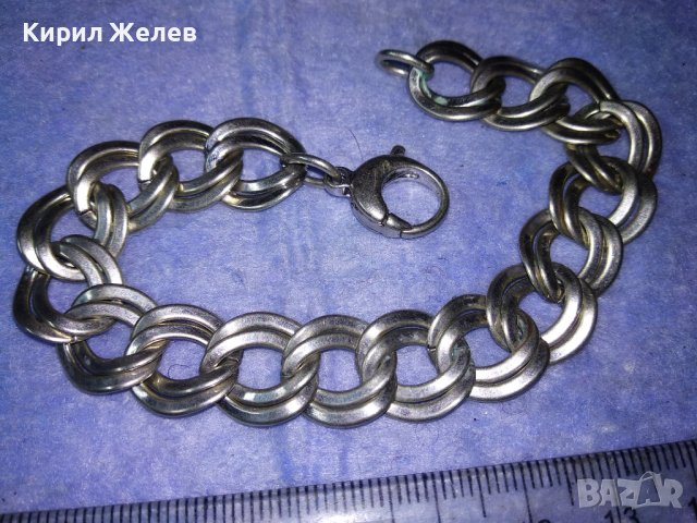 СТАРА ПОСРЕБРЕНА МЕДНА ГРИВНА РЯДКА ЗДРАВА РЕТРО ПЛЕТКА РЪЧНА МАЙСТОРСКА ИЗРАБОТКА 37905