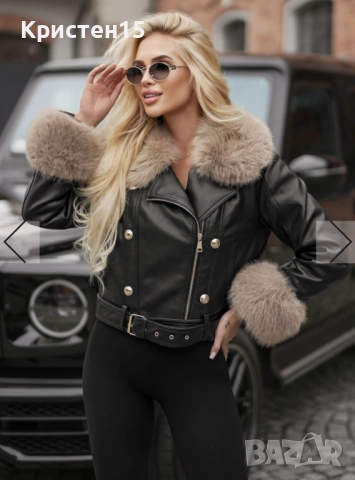 Ново зимно кожено яке, снимка 5 - Якета - 52939828