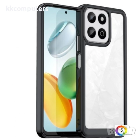 Honor 200 Smart 5G Силиконов Калъф Transparent TPU и Протектор