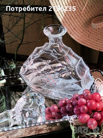 Кристална гарафа Бохемия, снимка 9 - Антикварни и старинни предмети - 51706658