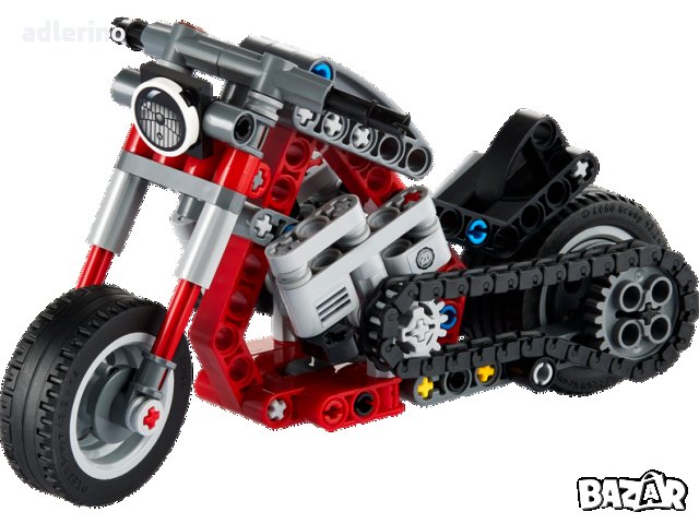 LEGO Technic 42132 Chopper, ЛЕГО Мотоциклет Чопър, 163 части, 6+, снимка 2 - Конструктори - 35752864