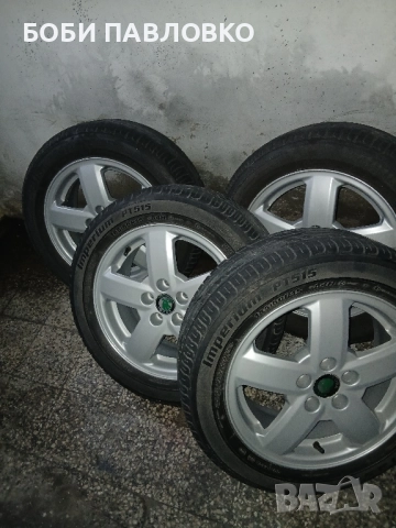 лети джанти с летни гуми 15цола 5×100 57.1ц.о. шкода , снимка 12 - Гуми и джанти - 51981664