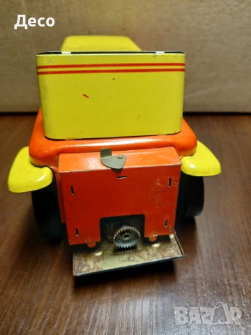 Стара ламаринена играчка мотокар за части., снимка 3 - Колекции - 50785132