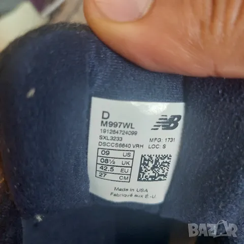 маратонки Made in USA New Balance M997WL x Woolrich : вълнен модел номер 42 ,5, снимка 12 - Маратонки - 47519646