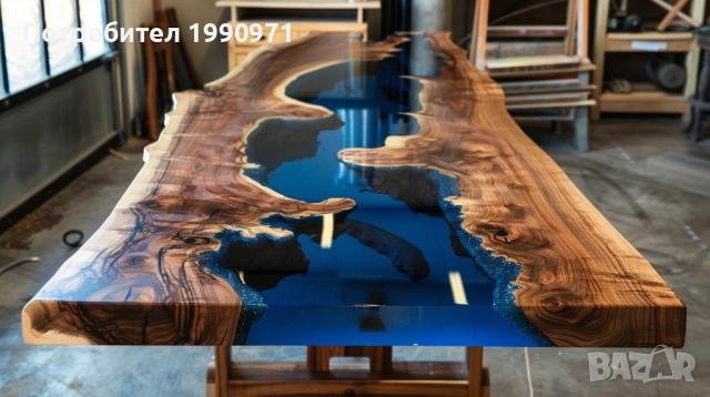 Маси от уникална дървесина и смола по поръчка, снимка 5 - Маси - 53729224