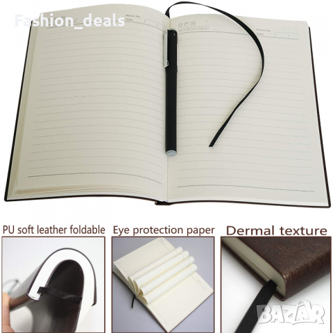 Тетрадка A5 дебели 200 страници PU кожа мека корица Нов Дневник Тефтер, снимка 5 - Ученически пособия, канцеларски материали - 36376030