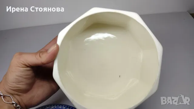 Стара, винтидж керамична кутия за бисквитки, произведена в периода между 1914 - 1920 г., снимка 8 - Антикварни и старинни предмети - 49337343