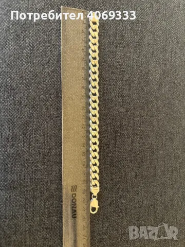 Сребърна гривна тип панцер 38.39гр 925, снимка 3 - Гривни - 49909858