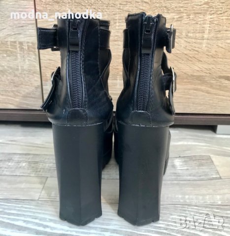 Секси черни обувки MDE на платформа с ток, снимка 4 - Други - 35752418
