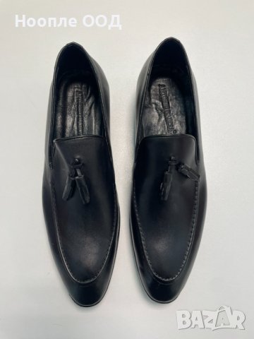Мъжки кожени официални обувки - Черни - 47, снимка 2 - Официални обувки - 41586118