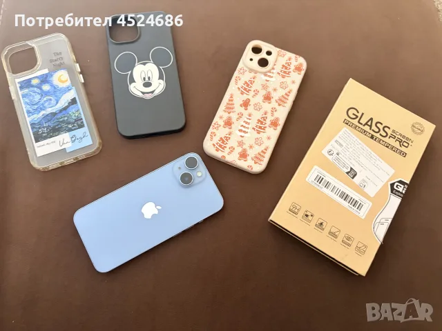 iPhone 14 128GB + 3 кейса + 3 протектора