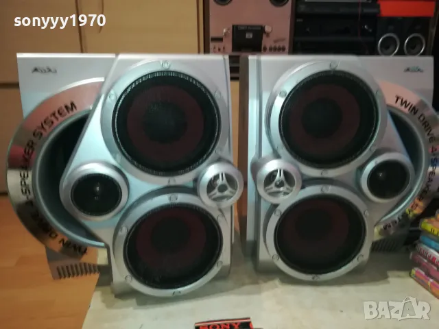 AIWA TWIN DRIVE-2БР ТОНКОЛОНИ 33Х29Х28СМ 2305251649LCHERY, снимка 4 - Тонколони - 50403002