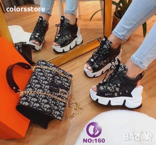 Дамски черни сандали  Dior код Br-F19F