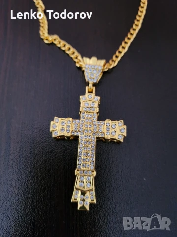 Колие от медицинска стомана с златно покритие 