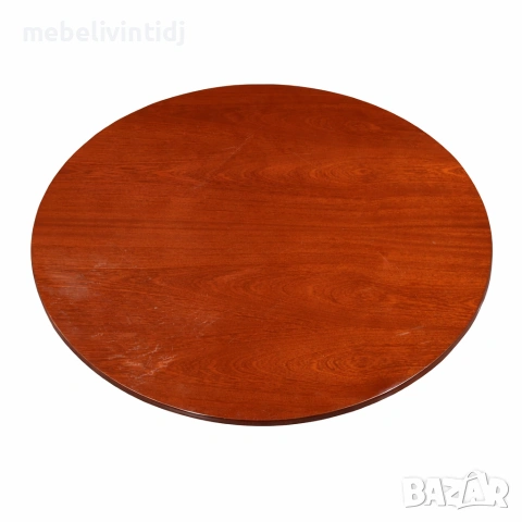 Класическа кръгла трапезна маса изработена от махагон., снимка 2 - Маси - 53804174