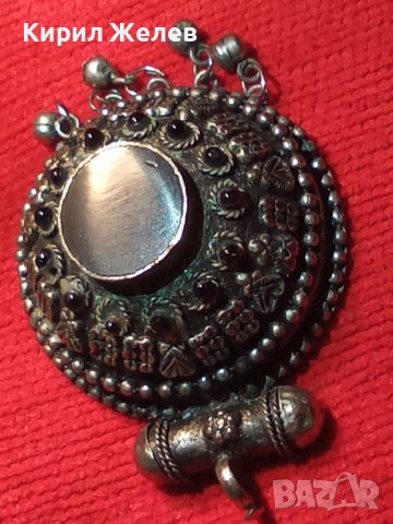 СТАРО ОСМАНСКО САЧАНЕНО УКРАШЕНИЕ с ШЛИФОВАН ЧЕРЕН ОНИКС ГРАНУЛАЦИЯ ЕТНО БИЖУ МАЙСТОРСКАРАБОТА 25877, снимка 13 - Антикварни и старинни предмети - 35585206