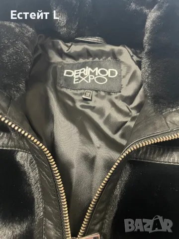 Дамско кожено яке, снимка 3 - Якета - 48357679