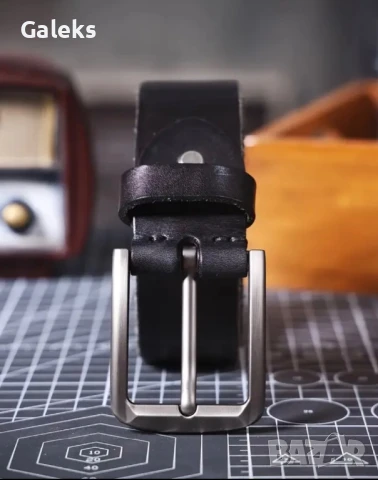 Луксозен, Мъжки, Спортен кожен колан S.WORKER* с кутия /Върхова телешка кожа!, снимка 16 - Колани - 50561964