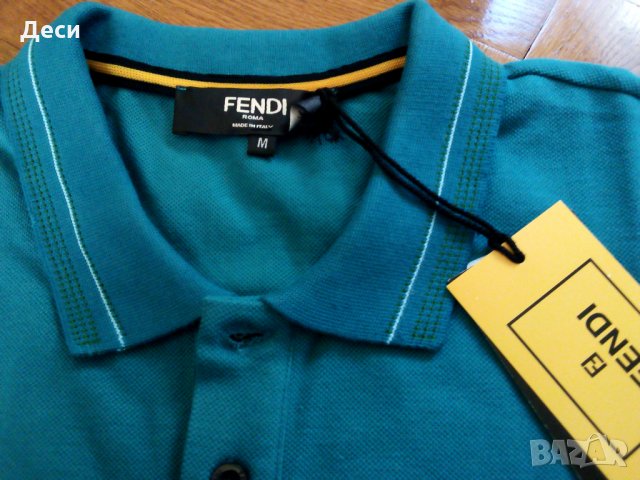 Мъжка polo тениска FENDI с яка, снимка 3 - Тениски - 35842954