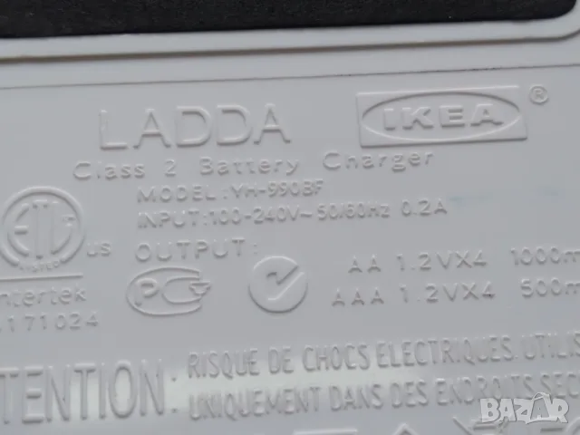 Зарядно за NiCd и NiMH батерии IKEA LADDA YH-990BF, снимка 2 - Друга електроника - 55843739