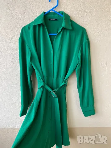 Зелена рокля - С/М, снимка 3 - Рокли - 50437578
