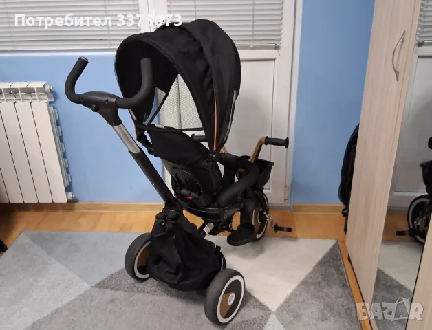 CHIPOLINO Триколка със сенник ВЕКТОР MG 360° ЧЕРЕН, снимка 4 - Детски велосипеди, триколки и коли - 50330767