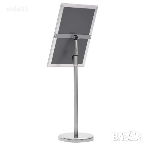 vidaXL A3 постер борд на стойка, сребрист, алуминиева сплав, снимка 6 - Витрини - 56147740
