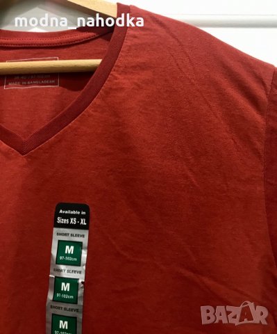 Керемиденочервена мъжка тениска Cedar Wood State, снимка 2 - Тениски - 35901782