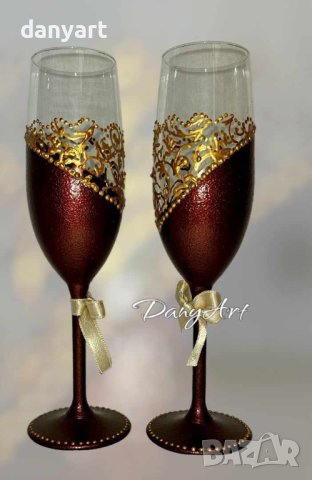 Двойка чаши за бяло вино / шампанско Бордо Елеганс, снимка 4 - Чаши - 42725879