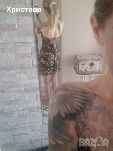 Лятна рокля без презрамки от ликра в кафяво - 8,00лв., снимка 9 - Рокли - 25030748