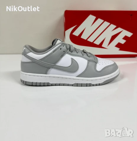 Nike Dunk Low White Light Smoke Grey, снимка 1