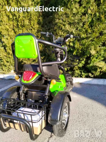 Двуместна електрическа триколка Vanguard Pudding 1800W-48V-20Ah - GREEN, снимка 6 - Други стоки за дома - 43866218