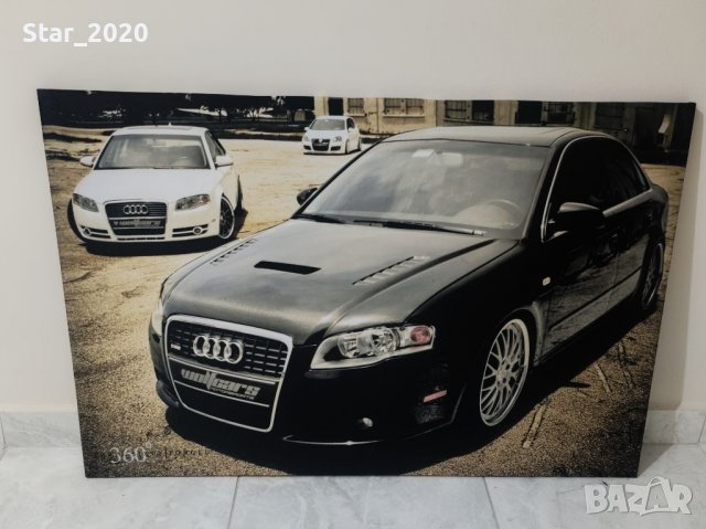 Светеща картина с LED осветление - Audi S4 B7 , снимка 1