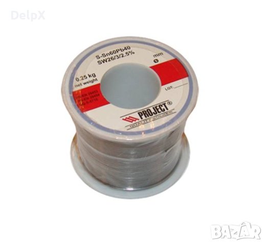 Тинол за запояване PROJECT Ф0,5mm 250g Sn60/Pb40, снимка 1