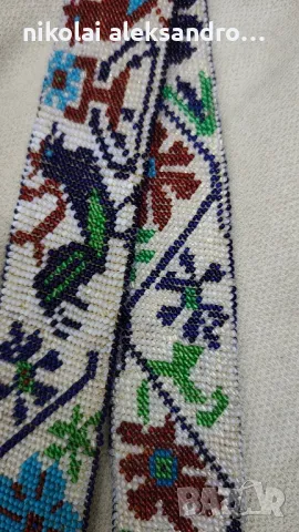 ръчно изработен колан с мъниста , снимка 2 - Антикварни и старинни предмети - 48428964