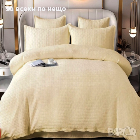 Луксозен комплект с драперия от 100% памук - Налични Различни Цветове Код P1588, снимка 6 - Спално бельо - 52588944