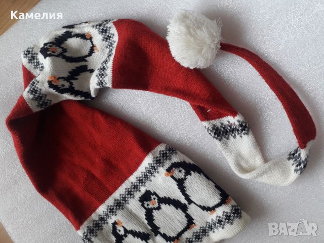 Зимна шапка с пингвини, снимка 3 - Шапки - 39646943