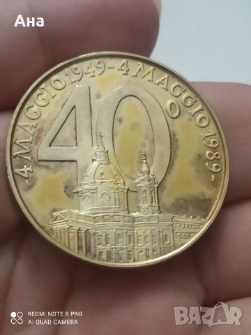 Сребърен плакет FC Torino  с позлата , снимка 4 - Нумизматика и бонистика - 41750940