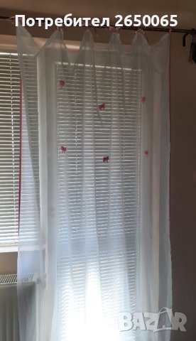 Пердета за детска стая 2.10/1.55см.в бяло и розово!, снимка 4 - Мебели за детската стая - 41556445