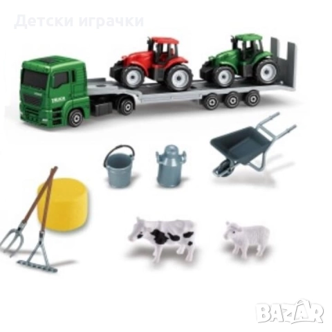 Комплект Ферма с камион, трактор и аксесоари , снимка 2 - Образователни игри - 52070717
