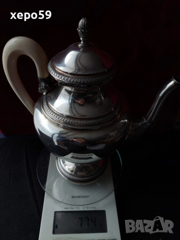 Сребърен комплект кани, сребърна кана, сребърна чаша. сребро 800 проба/4 лева за грам, снимка 13 - Сервизи - 52403205