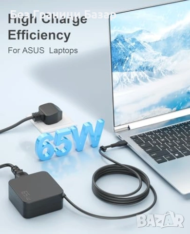 Нов стенен адаптер Зарядно 65W Type-C за ASUS UX390 UX325 C213 C302 C403, снимка 2 - Друга електроника - 53834998