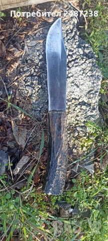 Масивен ловен нож,с кокалена дръжка , снимка 2 - Ножове - 52847639