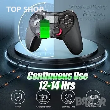 Контролер Terios за PS4, съвместим с PS4/Pro/Slim, контролер Play-Station4, снимка 3 - Аксесоари - 48791963