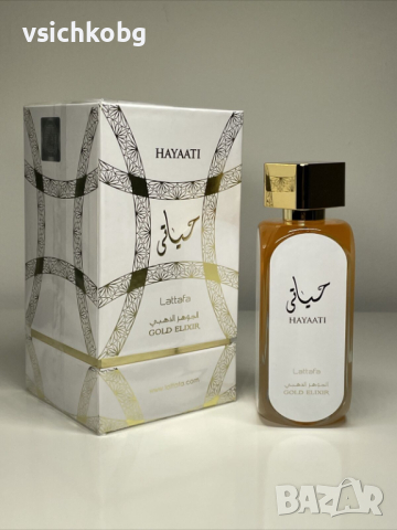 Аaрабски парфюм Hayaati Gold Elixir от Lattafa Perfumes 100 мл за ЖЕНИ ,Ванилия, Амбър, Мускус, снимка 4 - Дамски парфюми - 44763719