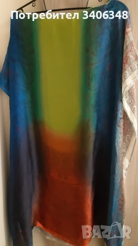 Плажна туника от коприна. Ново. Без размер. 