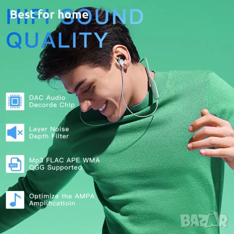 AiMoonsa 64GB MP3 плейър с Bluetooth, снимка 2 - MP3 и MP4 плеъри - 50142285