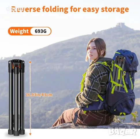 XXZU Стойка за таблет, статив, 182 см с 360° сферична глава, устройства 5.12-11.05”, снимка 7 - Селфи стикове, аксесоари - 50421262