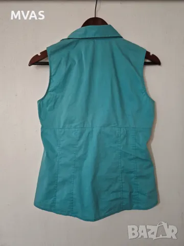 Тюркоазена дамска риза без ръкав S. Oliver, снимка 2 - Ризи - 49538507