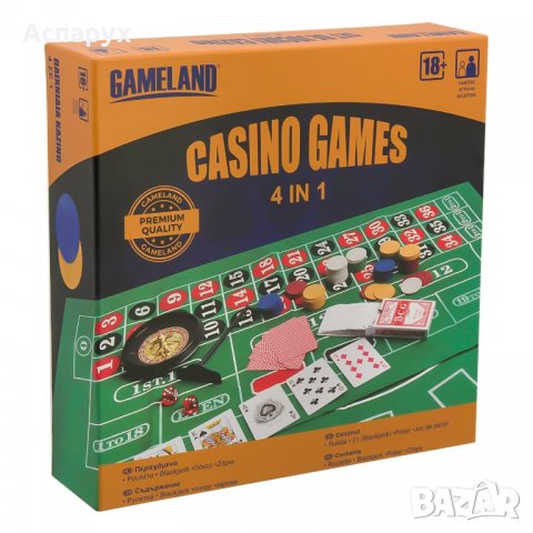 Казино 4 в 1 настолни игри
